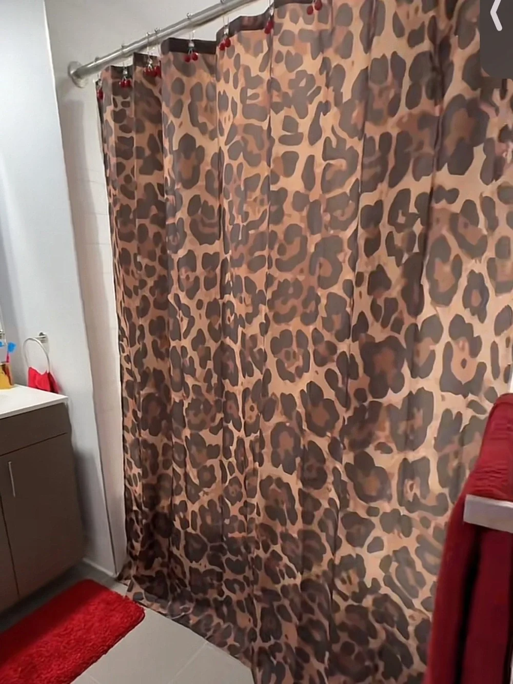 Leopard Print Shower Curtain - Brown